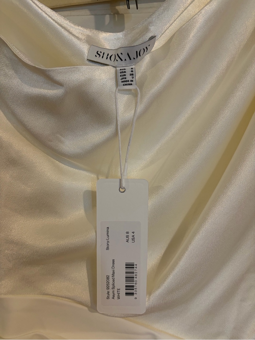 Shona Joy White One-Shoulder Column Gown - Picture 3 of 3